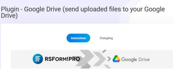 RSForm Pro Google Drive